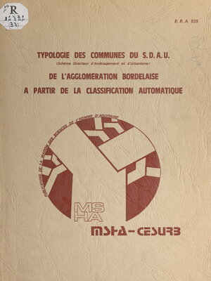 cover image of Typologie des communes du SDAU de l'agglomération bordelaise à partir de la classification automatique